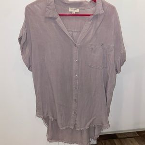 Frayed button up shirt